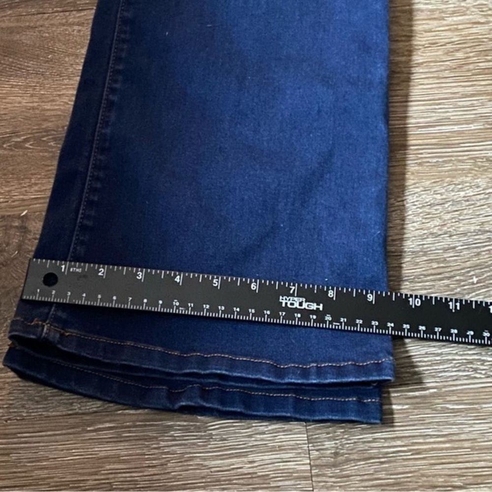 Signature Boot Cut Jeans Jegging Women’s Size 12 Long Blue Dark Wash - Picture 6 of 14